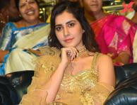 Raashi Khanna at Venky Mama Pre Release Event at Khammam - Photos