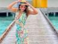Actress Hina Khan Latest Maldives Tour Images