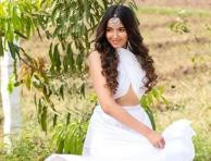 Pujita Ponnada figure-hugging gown defined glamour and poise in white