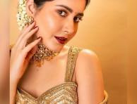 Raashi Khanna dazzles in this golden lehenga - photos