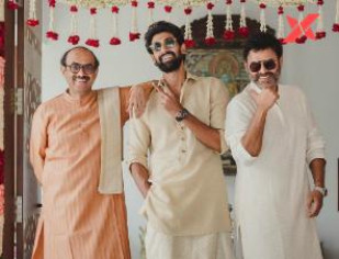 Rana Daggubati says he's ready for the big day as he poses with his father Suresh Babu and uncle Venkatesh Daggubati at the pellikoduku puja!