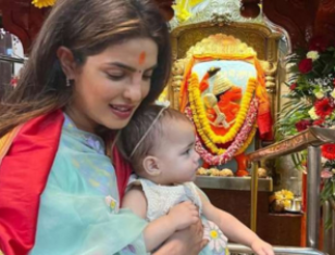 Priyanka Chopra And Daughter Malti Marie Chopra Jonas Pays Visit To Siddhivinayak Temple In Mumbai