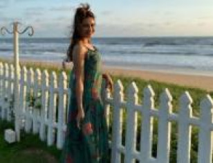 TV Show Naagin 3  Actress Surbhi Jyoti Looks Gorgeous In Green Floral Dress 