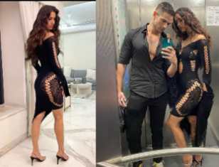 Actress Disha Patani Dropped Bombshell Pictures Of Herself Posing In A Black Sheer Dress. Disha's Bold And Sexy Images Are Going Viral On Social Media