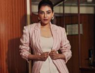 Tollywood's Heart Kajal Aggarwal's Mesmerizing Images On A Pink Jumpsuit !