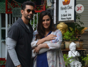 Neha Dhupia discharged from Hospital with baby MehrDhupia Bedi - Photos