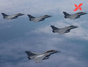 5 Rafale jets make it to India's airspace; the jets landed at the Ambala airbase in India today