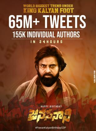 Pawan Kalyan birthday CDP sets a new world record with 65 million Tweets