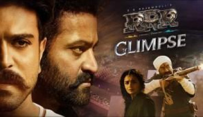 RRR Movie Glimpse - NTR, Ram Charan, Ajay Devgn, Alia Bhatt, Olivia Morris, Samuthirakani, Alison Doody, Ray Stevenson 