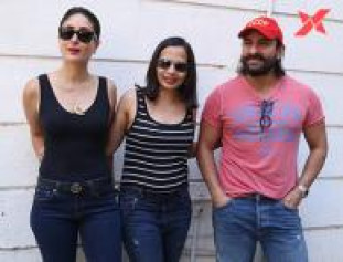 Kareena Kapoor & Saif Ali Khan at Rujuta Divekar's office for Facebook live - photos