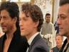 Shah Rukh Khan And Salman Khan Pose With Tom Holland And Zendaya At The NMACC Event