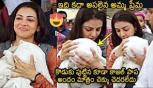 Kajal Aggarwal Son Neil Kitchlu - Kajal Aggarwal Visits Tirumala With Her Son 